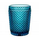 Vista Alegre Glass Bicos Blue Set with 4 Old Fashion Blue
