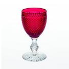 Vista Alegre Glass Bicos Bicolor Goblet with Red Top