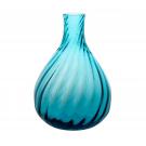 Vista Alegre Glass Color Drop 6.5" Bud Vase Blue