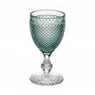 Vista Alegre Glass Bicos Bicolor Goblet With Mint Top, Set of 4