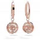 Swarovski Crystal and Rose Gold Sparkling Dance Drop Pierced Earrings, Pair