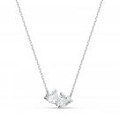 Swarovski Rhodium and Crystal Attract Soulmates Heart Pendant Necklace