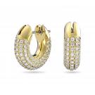 Swarovski Pave Crystal and Gold-Tone Plated Dextera Hoop Pierced Earrings