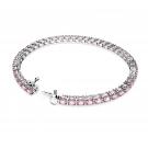 Swarovski Jewelry Pink and Rhodium Small Matrix Tennis Bracelet