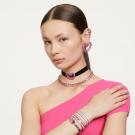 Swarovski Jewelry Pink and Rhodium Small Matrix Tennis Bracelet