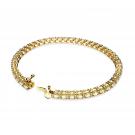 Swarovski Jewelry Yellow and Gold Matrix Tennis Bracelet, Large