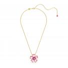 Swarovski Pink and Gold Florere Flower Pendant Necklace