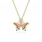 Swarovski Multicolor Crystals and Gold Idyllia Butterfly Pendant Necklace