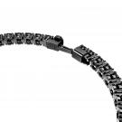 Swarovski Jewelery Black Round cut and Ruthenium Matrix Tennis Bracelet