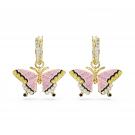 Swarovski Gold and Multicolored Butterfly Idyllia Drop Pierced Earrings
