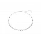 Swarovski Mesmera necklace, Mixed cuts, Scattered design, White, Rhodium