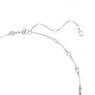 Swarovski Mesmera necklace, Mixed cuts, Scattered design, White, Rhodium