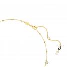 Swarovski Imber necklace, Round cut, Scattered design, White, Gold-tone plated