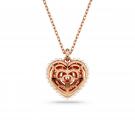 Swarovski Hyperbola pendant, Heart, White, Rose gold-tone plated