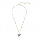 Swarovski Idyllia pendant, Crystal pearls, Starfish, Multicolored, Gold-tone plated