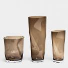 Orrefors Squeeze 13.5" Vase Smokey Brown Tall