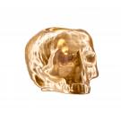 Kosta Boda Still Life Skull Crystal Votive, Gold