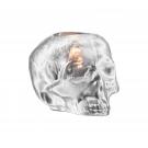 Kosta Boda Still Life Skull Crystal Votive, Silver