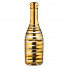 Kosta Boda Celebrate Crystal Champagne Bottle, Gold