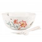 Lenox Butterfly Meadow China Salad Bowl 3 Piece Set