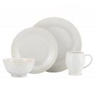 Lenox French Perle Groove White China 4 Piece Place Setting