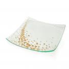 Annieglass Butterfly 10" Square Plate Gold