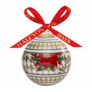Halcyon Days Parterre Gold with Poinsettia Bauble Ornament