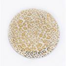 Annieglass Cheetah 10.5" Round Plate Gold
