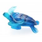Daum Coral Sea Large Blue Sea Turtle Sculpture