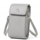 Galway Leather Mini Crossbody Bag, Grey