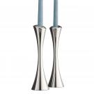 Nambe Metal Aquila 10" Candlesticks, Pair