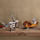 Nambe Holiday Sleigh with 2 Reindeer, 3 Piece Set